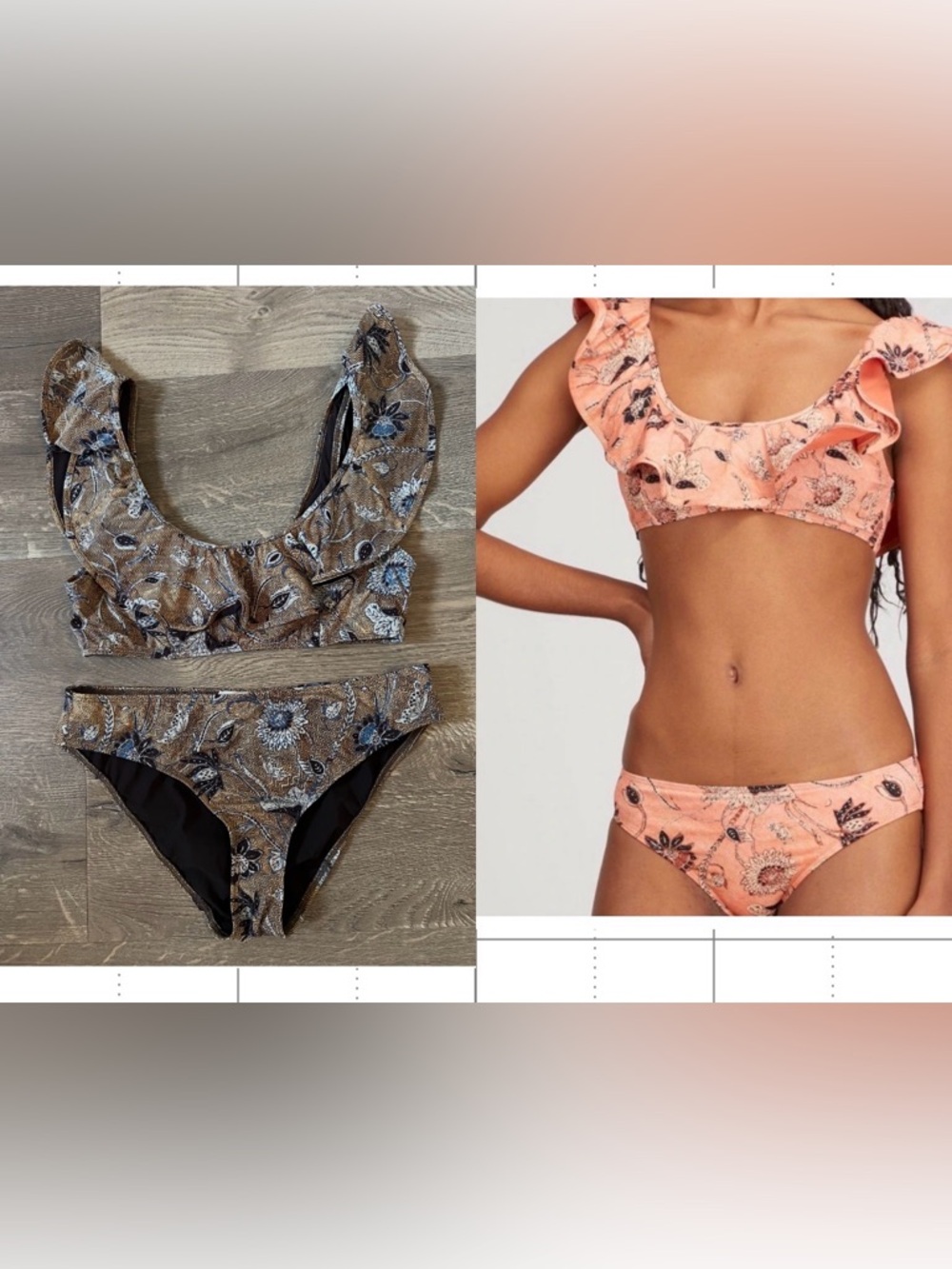 Ulla Johnson Azores Top Dani Bottom Bikini Set In Oleander. Size M